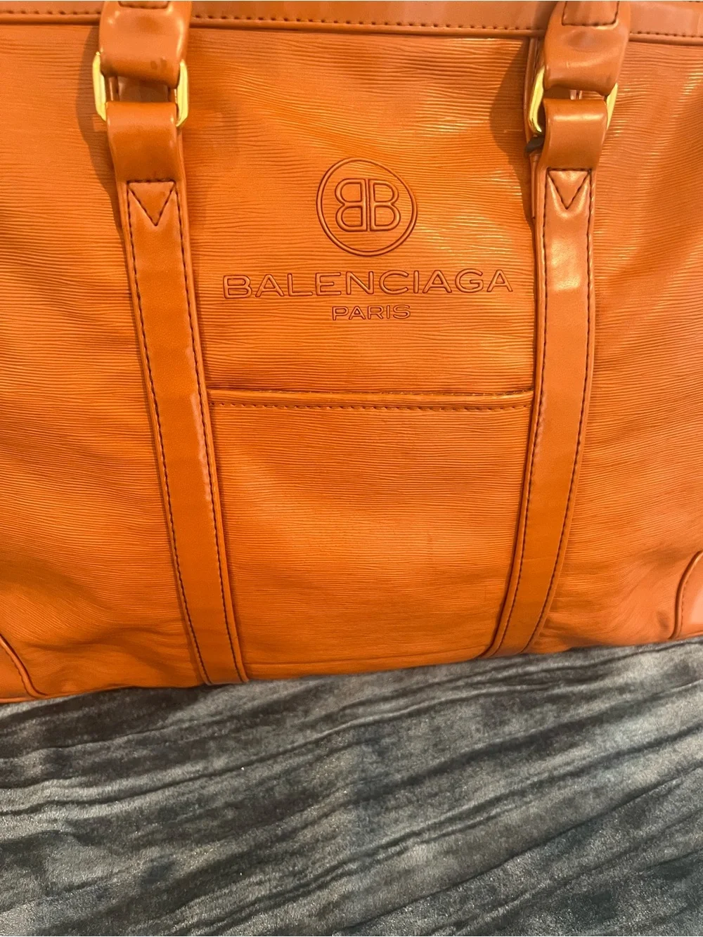 Balenciaga Men's Brown Leather Travel Tote